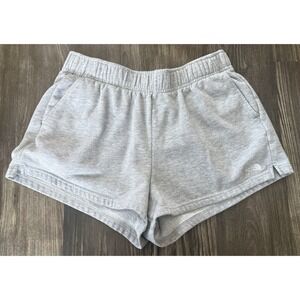 Women's The North Face Sweat Shorts Heather Gray Size Large Granola Sportswear